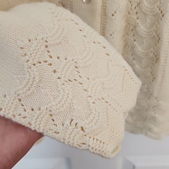 Wintuk Ivory Knit Sweater/Cardigan - Picture 4 of 8
